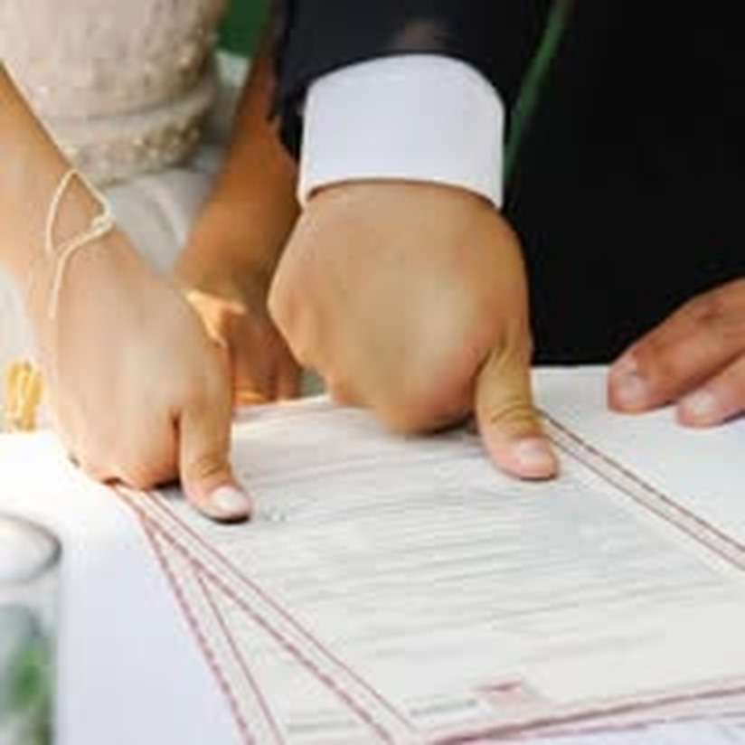 Firma de documentos en evento